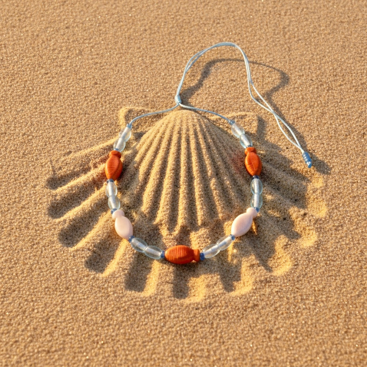 Stripes & Fishies - Orange/Beige