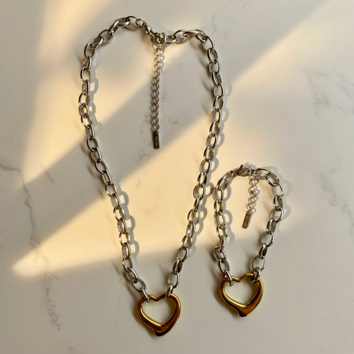Golden Spark Heart  Set