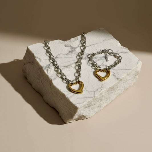 Golden Spark Heart  Set