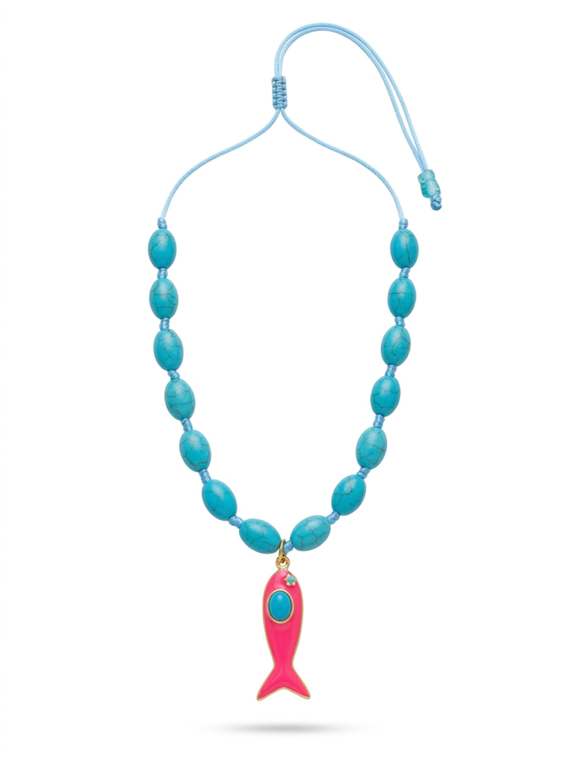 Pink Fish & Turquoise Knots