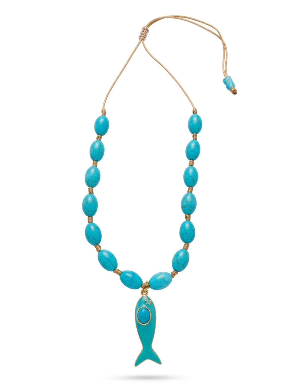 Aqua Fish & Turquoise Knots