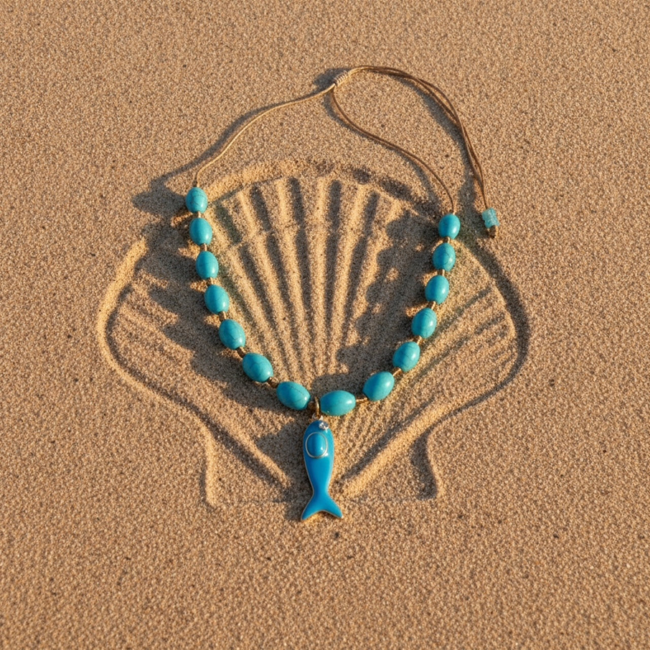 Blue Fish & Turquoise Knots